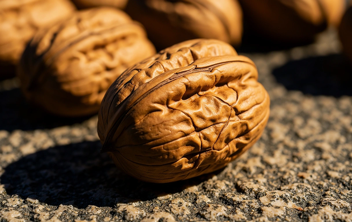 Raw walnut kernels