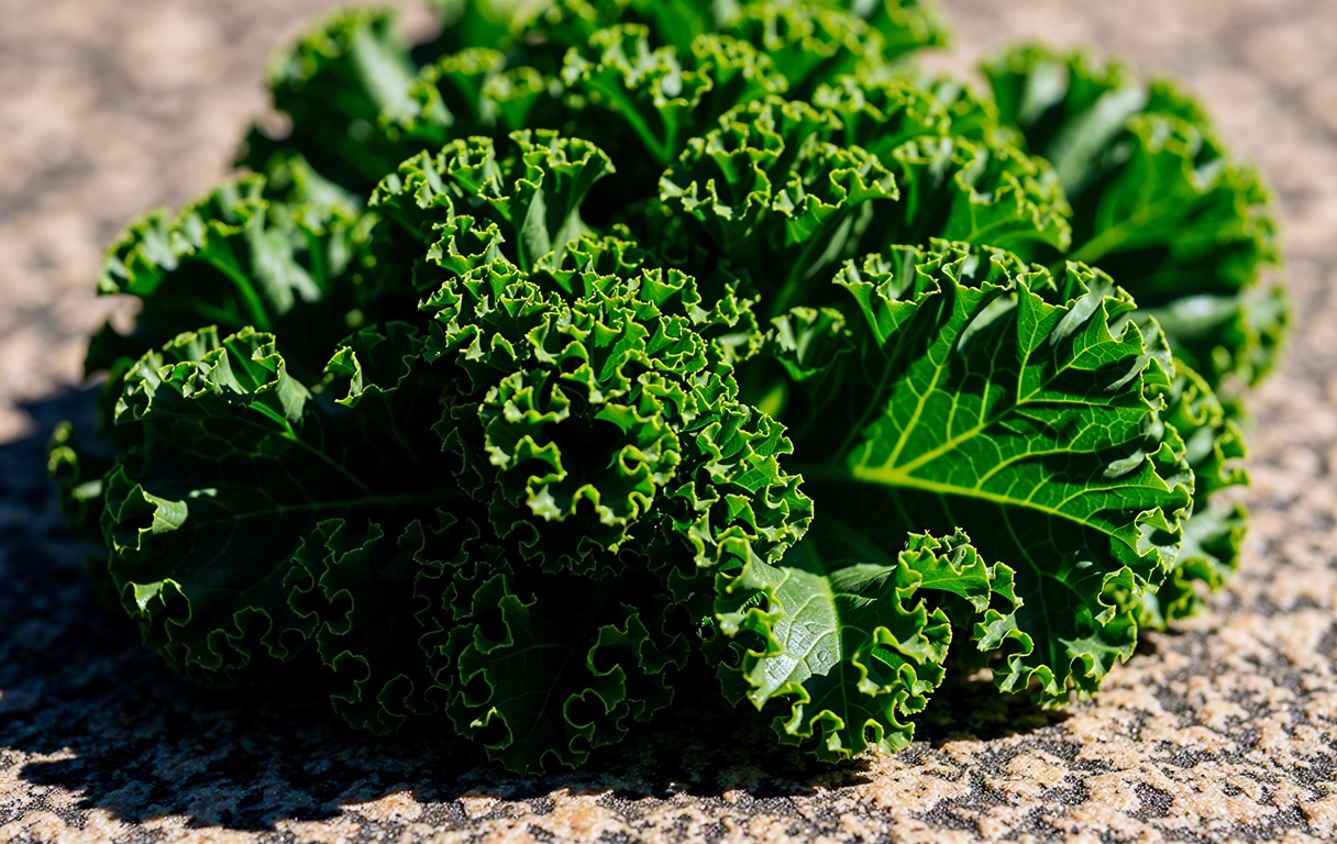 Textured curly kale